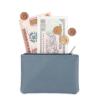 2 Pack Portable PU Leather Zipper Coin Purse - Mini Change Purse for Women, Folded Bills, ID, Key, Headset, Lipstick (Black & Blue) view 4