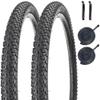 2 Pack Bike Tire 24 26 27.5 X 1.95 27.5 29 X 2.125 Inch Folding Replacement Bike Tire with Tire Levers Foldable Bead Wire Bicycle Tire for Mountain Bike (29 X 2.125 2 Tires 2 Tubes) view 1