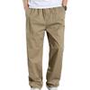 JEKE-DG Mens Casual Drawstring Cargo Pants Lightweight Relaxed Fit Sweatpants Straight Fit Trousers with Pockets (Large,Khaki)