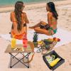 Audoyon Foldable Camping Side Table, Ultralight Small Beach Aluminum, Portable Outdoor Table with Carry Bag and Storage for Picnic, Grill, Hiking, Fishing, Sand, Camping, Nature view 2