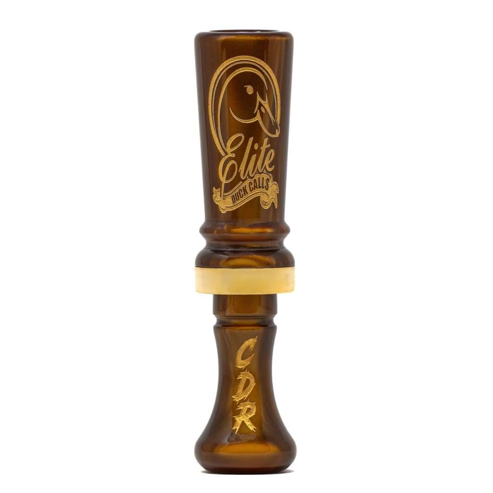 Elite Duck Calls Acrylic Cache Single Reed Duck Call - Great for Hunting Mallard, Wood Ducks, Pintails, Teal and Gadwall - Brown Pearl (Double Reed, Brown Pearl)