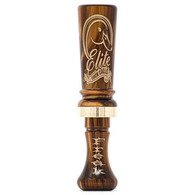 Acrylic Duck Call - Cache Series for Mallard, Wood Duck, Teal, Gadwall & Pintail - Single Reed or Double Reed Hunting Calls (The Freak - Single Reed, Brown Pearl)