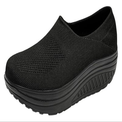 Women's Fashionand Lightweight Comfortable Platform Shoes Women's Hot Tennis Shoes Ladies Hiking Boots (Color : Black, Size : 9.5)