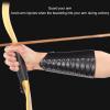 WOOXGEHM Archery Arm Guard, Skin Friendly, Comfortable, Breathable, Adjustable Archery Armguard, Artificial Leather Durable Arm Protection Tools for Archery(Black) view 2