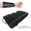 WOOXGEHM Archery Arm Guard, Skin Friendly, Comfortable, Breathable, Adjustable Archery Armguard, Artificial Leather Durable Arm Protection Tools for Archery(Black) view 4