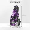 SSIMOO Purple Rose And Skull Functional Outdoor Travel Hiking Backpack-Perfect For Cycling, Leisure And Outdoor Adventures view 3