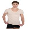 ALBERT KREUZ Invisible Organic Stretch Cotton Business Undershirt deep v-Neck 4XL Beige view 2