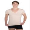 ALBERT KREUZ Invisible Organic Stretch Cotton Business Undershirt deep v-Neck 4XL Beige view 3