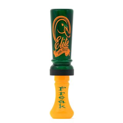 Acrylic Duck Call - Cache Series for Mallard, Wood Duck, Teal, Gadwall & Pintail - Single Reed or Double Reed Hunting Calls (The Freak - Single Reed, Drake (Green Pearl/Orange Pearl))