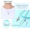 Hearbeingt Urn Necklace for Ashes Hummingbird Cross Cremation Jewelry for Ashes Memorial Urns Pendant Keepsake Jewelry for Men Women(Silver) view 4