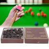 50pcs/Box Kit for Snooker & Pool Cues Sticks and Cues Replacement Tips, Red Leather Cues Tips, Billiard Accessory Kit, Cues Balls Control Tips view 3