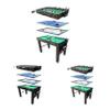 KICK Quad 48" 4-in-1 Multi Game Table (Brown)  Foosball, Billiards/Pool, Air Hockey & Table Tennis  Includes 4 Foosballs, Black ABS Handles, Stainless Steel Rods view 1