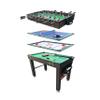 KICK Quad 48" 4-in-1 Multi Game Table (Brown)  Foosball, Billiards/Pool, Air Hockey & Table Tennis  Includes 4 Foosballs, Black ABS Handles, Stainless Steel Rods view 2