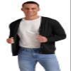 NITAGUT Men's Vintage Striped Long Sleeve Cardigan Sweater with Button V Neck Knitted Sweaters Black, Medium view 3