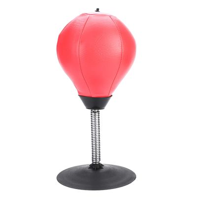 HERCHR Punching Speed Ball, 15cm Desktop PU Punching Speed Ball Stress Buster Punching Bag Stress Relief Adult Sport Boxing Training for Adult Training (red)