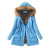 Womens Hooded Winter Coat Puffer Jacket Thicken Warm Parka Quilted Waterproof Down Coats Baggy Outerwear Faux Fur Coat view 1