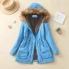 Womens Hooded Winter Coat Puffer Jacket Thicken Warm Parka Quilted Waterproof Down Coats Baggy Outerwear Faux Fur Coat view 2