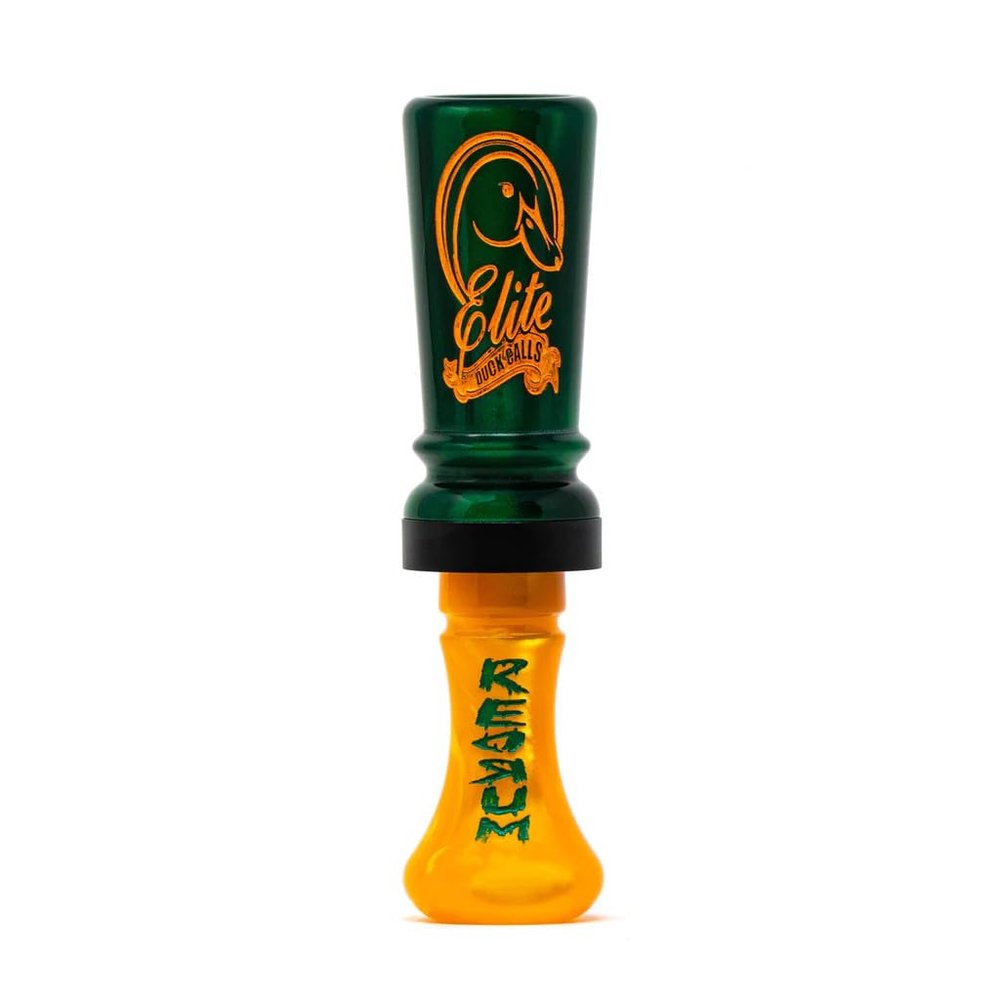 Elite Duck Calls Murder Acrylic Duck Call  Designed by 3X World Champion Brad Allen  Single or Double Reed  Mallard, Teal, Wood Duck, Gadwall, Pintail (Murder - Single Reed, Drake)