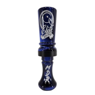 Elite Duck Calls Murder Acrylic Duck Call Designed by 3X World Champion Brad Allen Single or Double Reed Mallard, Teal, Wood Duck, Gadwall, Pintail (MDR - Double Reed, Blue Pearl)