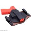 DIY Hybrid Holster Making Kit - KYDEX - (Black) - Cowhide Leather Backer - (Brown - 8-9oz) - (Small) - (Right Hand Carry) - (Fits Belts Up to 1.50 inches) - Inside-The-Waistband/IWB Holster Design view 2