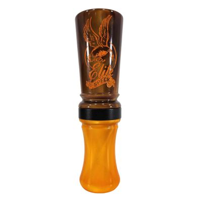 Elite Acrylic Specklebelly Goose Call Hand-Tuned Short Reed Speck Call for Realistic Yodels, Murmurs & Moans Field-Tested Waterfowl Call (Brown Pearl/Orange)