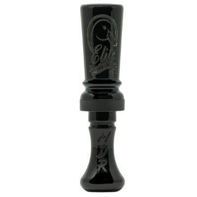 Elite Duck Calls Murder Acrylic Duck Call Designed by 3X World Champion Brad Allen Single or Double Reed Mallard, Teal, Wood Duck, Gadwall, Pintail (MDR - Double Reed, Black)