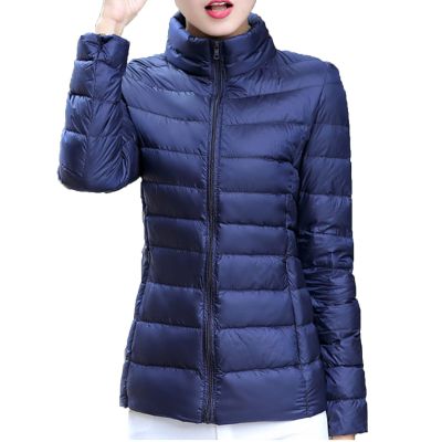 Women Lightweight Puffer Jacket Long Sleeve Coat Packable Down Coat Zip Up Winter Wram Coat Water-Resistant Outwear