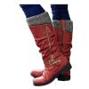 Boots For Women Knee High White Women's Cowgirl Embroidered Mid-Calf Western Boots, Pointed Toe Medium Block Chunky Heel Stitching Pull On Cowboy Boots for Ladies view 2