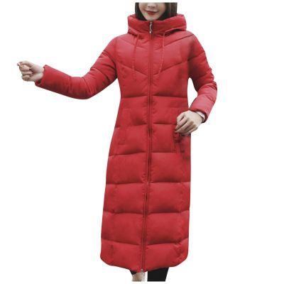 Long Puffer Jacket Womens With Hood Quilted Lightweight Winter Coat Down Jacket Packable Coat Padded Thickened Parka