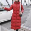 Long Puffer Jacket Womens With Hood Quilted Lightweight Winter Coat Down Jacket Packable Coat Padded Thickened Parka view 2
