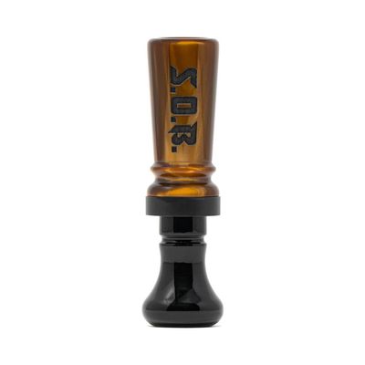 Elite S.O.B. Son of The Butcher Acrylic Duck Call Compact Cutdown Single Reed Hunting Call for Mallard, Wood Duck, Teal, Gadwall & Pintail (Brown Pearl/Black)