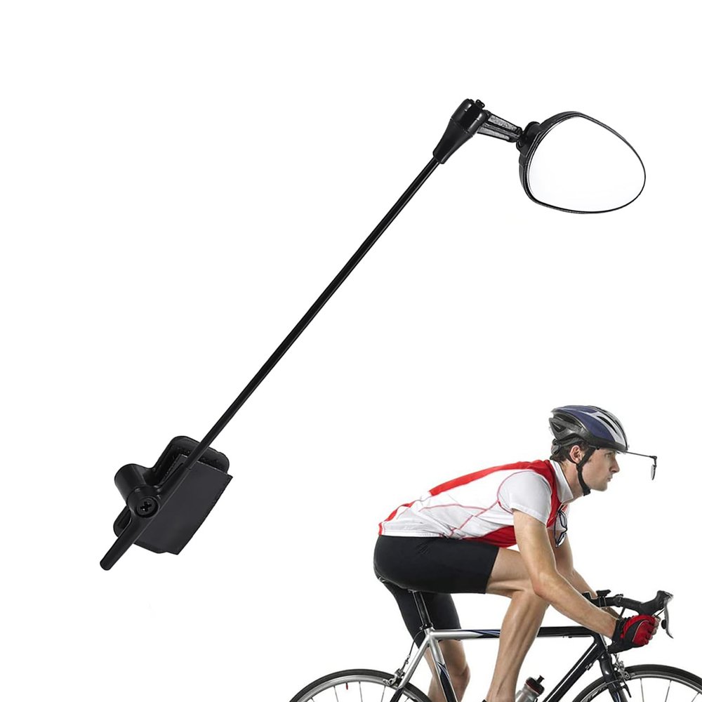 360 Degrees Adjustable Bike Helmet Mirror - Lightweight Rearview Bicycle Accessory for Cycling - Fits Most Bicycling Helmets