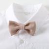 Pofiko Toddler Boy Dress Clothes Kids Suit Formal Outfits Shirt + Bowtie + Vest + Pants Boys Gentleman Clothing Sets Light Pink view 3