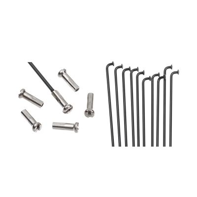 NORAZE 10PCS Multisizes Stainless Steel Bicycle Spokes with Nipples MTB Bicycles Spokes Wires Bike Repair Replacement Tool (Color : Silver, Size : 240MM)