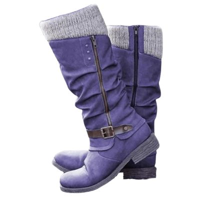 Ladmiple Cowgirl Boots Women Black Comfortable Embroidered Cowboy Boots for Women, Fashion Western Pointed Toe Chunky Heel Pull-On Knee High Cowgirl Boots