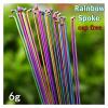 NORAZE Bicycle Spoke Wire Rainbow Spokes 26 27.5 29 Inch Spoke Spoke Cap Mountain/Road Bike 304 Stainless Steel 14G (Color : Rainbow, Size : 293MM X 10pcs) view 3