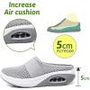 BDROX Air Cushion Platform Mesh Sneaker Sandals,Sport Sandals, Womens Slip on Walking Shoes Anti Slip Air Cushion, (Grey,10.5) view 3