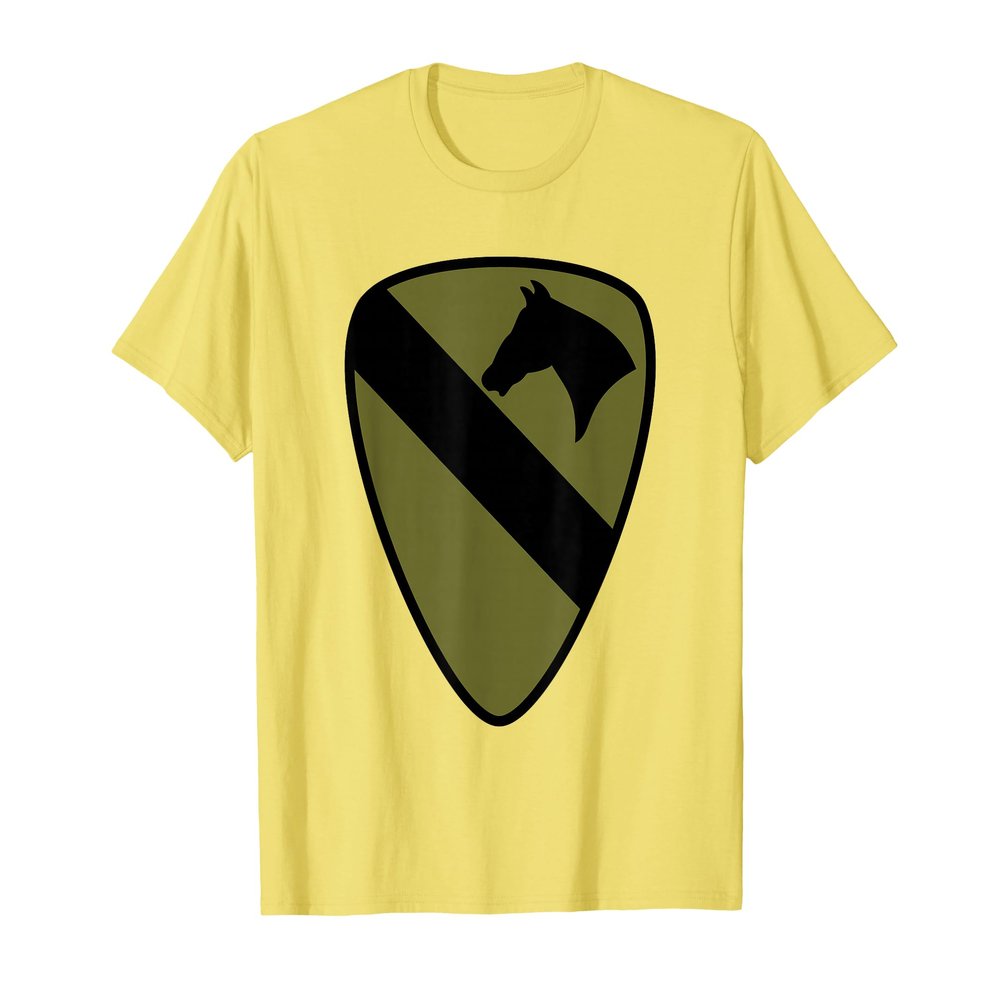 1st Cavalry Division Patch - 1st CAV OD Green Camo T-Shirt