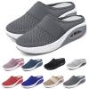 BDROX Air Cushion Platform Mesh Sneaker Sandals,Sport Sandals, Womens Slip on Walking Shoes Anti Slip Air Cushion, (Dark Gray,12.5) view 1