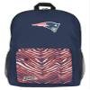 FOCO X ZUBAZ NFL Collab Zebra Printed Backpack, New England Patriots view 1