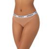 DKNY Women's Underwear Microfiber Contrast Logo Thong Panties 3 Pack Multipack - Black/Aluminum/Caf, Large view 2