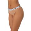 DKNY Women's Underwear Microfiber Contrast Logo Thong Panties 3 Pack Multipack - Black/Aluminum/Caf, Large view 3