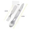 BESPORTBLE 3pcs 3 1 Meal Tool Cutlery Combination Fork Spoon Set Kitchen Utensil Multipurpose Cutlery Portable Camping Picnic Accessory view 4