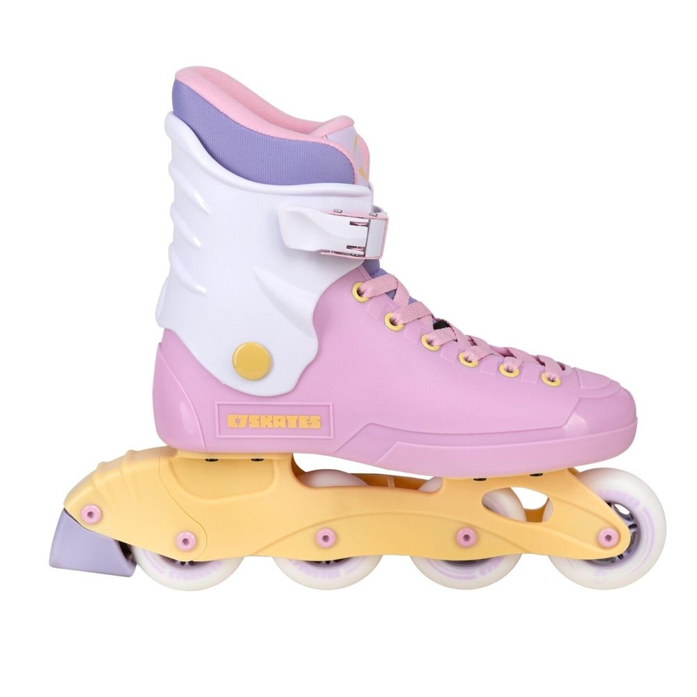 C SEVEN C7skates Nostalgic Adult Inline Skates for Women and Adult (Sunrise Spark, Women's 9 / Men's 8)