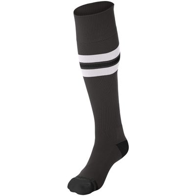 Striped Baseball Socks, 1 Pair, Large, Graphite, White, Black