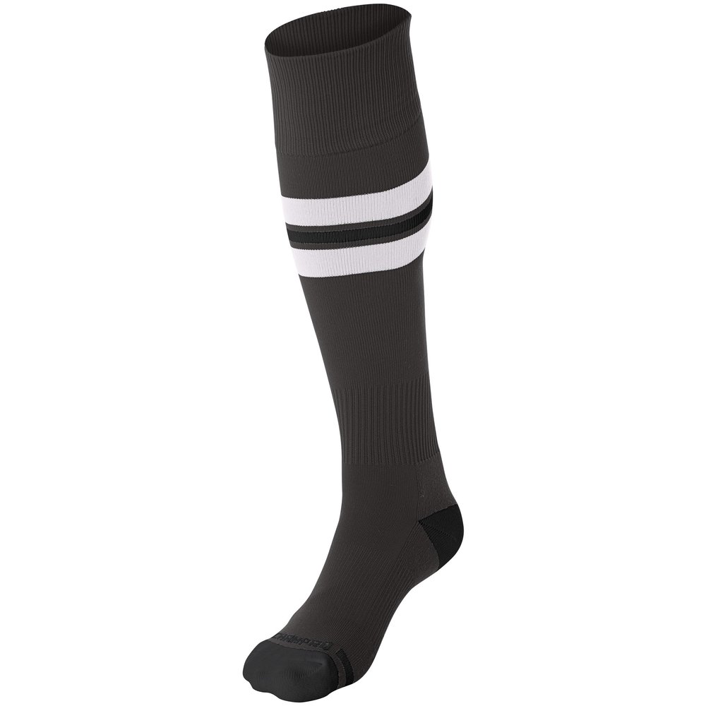 Striped Baseball Socks, 1 Pair, Large, Graphite, White, Black