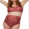 Motherhood Maternity Women's Standard Beach Bump Maternity 2 Piece Swimsuit Set UPF 50+ Pregnancy Swimwear, Sienna Dot view 1