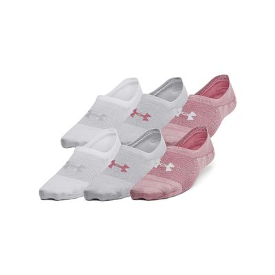 Under Armour Womens Breathe Lite Liner Socks 6 Pack, (697) Pink Elixir/Pink Elixir/White, Small