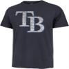 '47 MLB Men's Distressed Imprint Match Team Color Primary Logo Word Mark T-Shirt (Tampa Bay Rays Navy, XX-Large) view 1