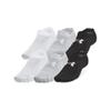 Under Armour Unisex-Adult Essential Ultra Low Tab Socks 6 Pack, (002) Black/Black/Halo Gray, Medium view 1